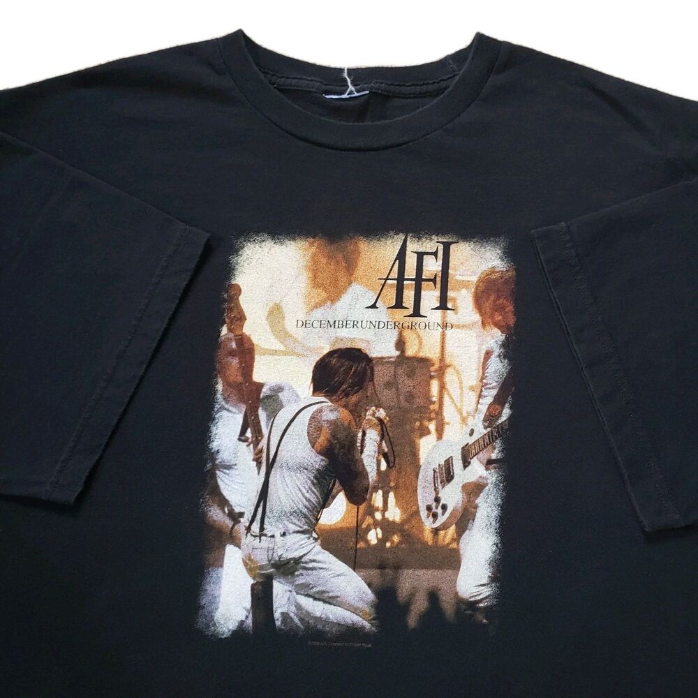 Vintage Y2K AFI Decemberunderground Sz XL Mens Black 2006 T-Shirt A Fire Inside